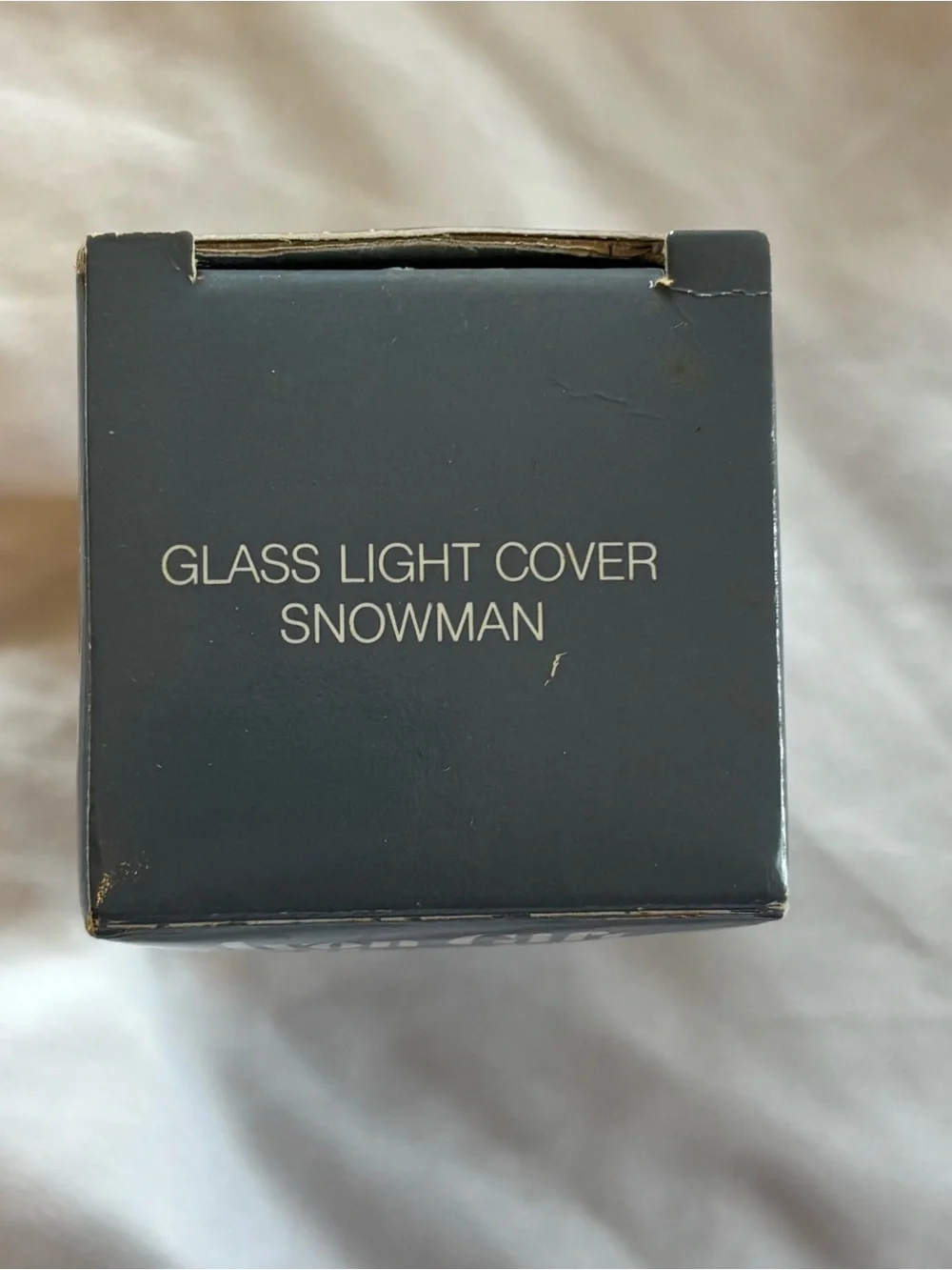 Vintage Avon Gift Collection Snowman Molded Glass Light Cover-Ornament